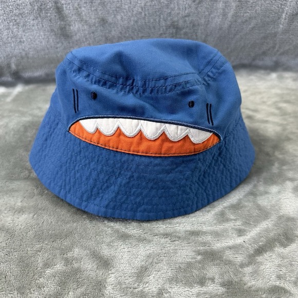 Just One You By Carter's Baby Boys Blue Shark Bucket Hat - Picture 1 of 6